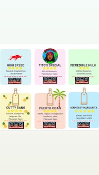 a set of cards with different types of alcoholic drinks